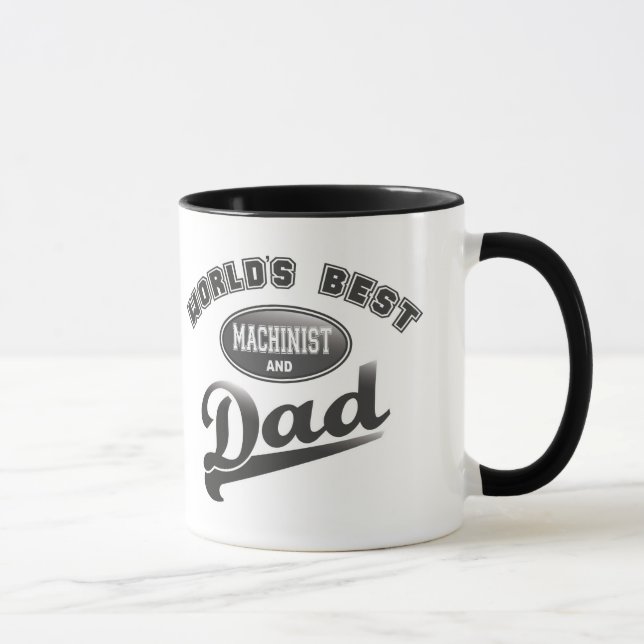 World's Best Machinist & Dad Mug (Right)