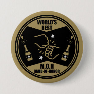World's Best Maid Of Honour 7.5 Cm Round Badge