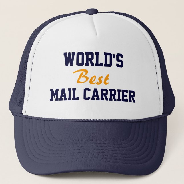 World's best mail carrier cap (Front)