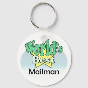 World's Best Mailman Key Ring