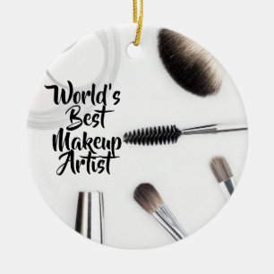 World's best makeup artist ceramic tree decoration