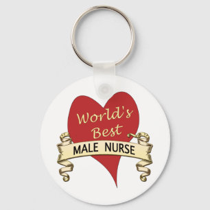 World's Best Male Nurse Key Ring