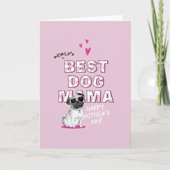 World's Best Mama Printable Card | Dog Mum Card (Front)