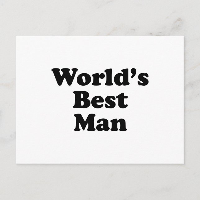 World's Best Man Postcard (Front)