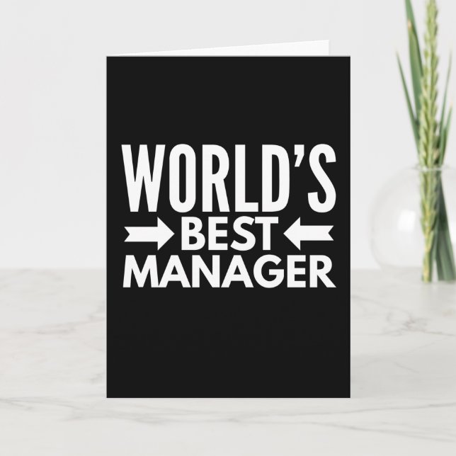 Worlds Best Manager Card (Front)