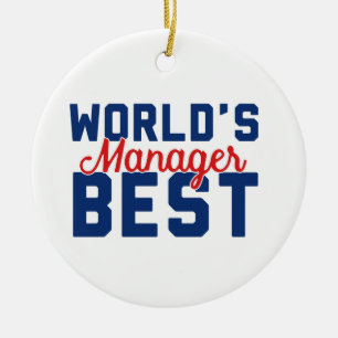 World's Best Manager Ceramic Tree Decoration