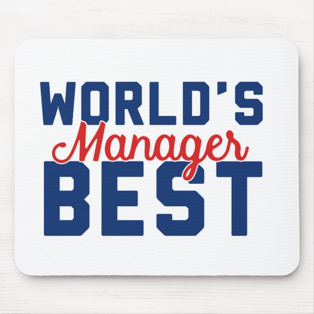 World's Best Manager Mouse Pad (Front)