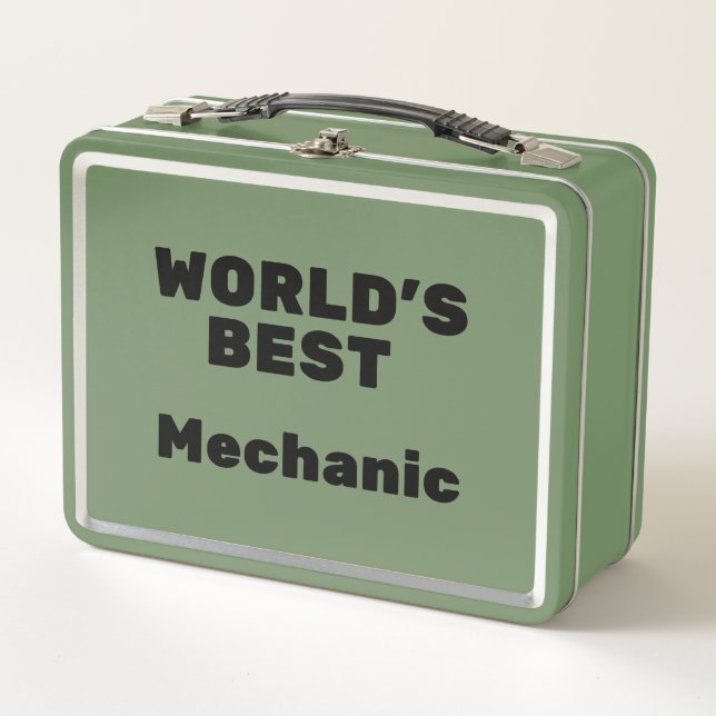 World's Best Mechanic Metal Lunch Box (Front)