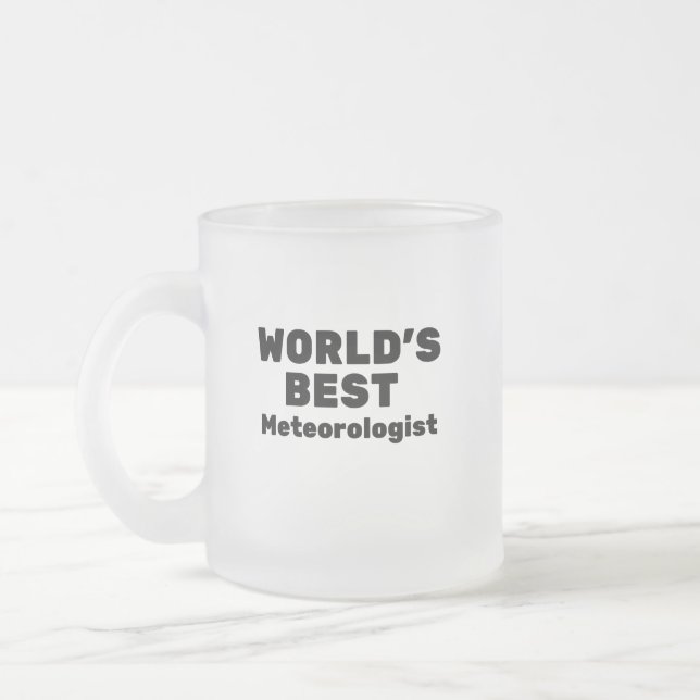 World's Best Meteorologist Frosted Glass Coffee Mug (Left)