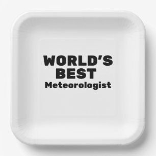 World's Best Meteorologist Paper Plate