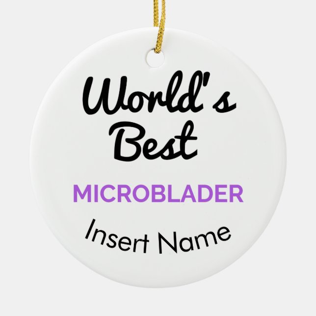 World's best microblader ceramic tree decoration (Front)