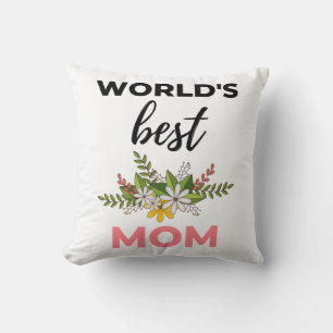 World's Best Mom black Cushion