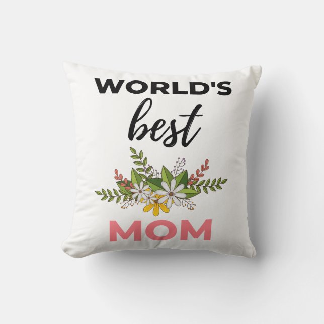 World's Best Mom black Cushion (Front)