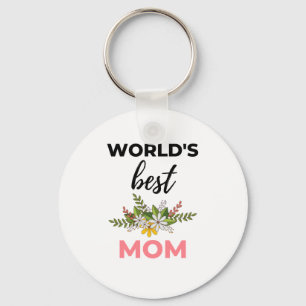World's Best Mom black Key Ring