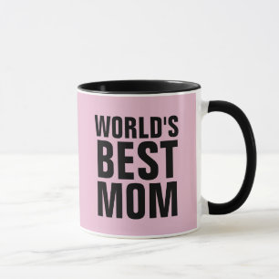 WORLD'S BEST MOM COFFEE PINK MUGS