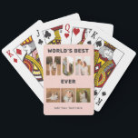 World's Best Mom Custom 6 Photo Pink  Playing Cards<br><div class="desc">Surprise her with a hand she’ll always cherish with our World’s Best Mom Ever Custom 6 Photo Pink Poker Cards. Add six favorite photos to create a heartfelt, one-of-a-kind deck that celebrates Mom in the sweetest way. Perfect for Mother’s Day, birthdays, or just because - a fun and meaningful gift...</div>