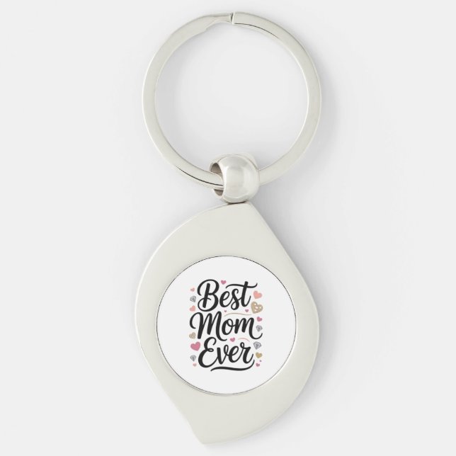 World's Best Mom Diamonds Key Ring (Front)