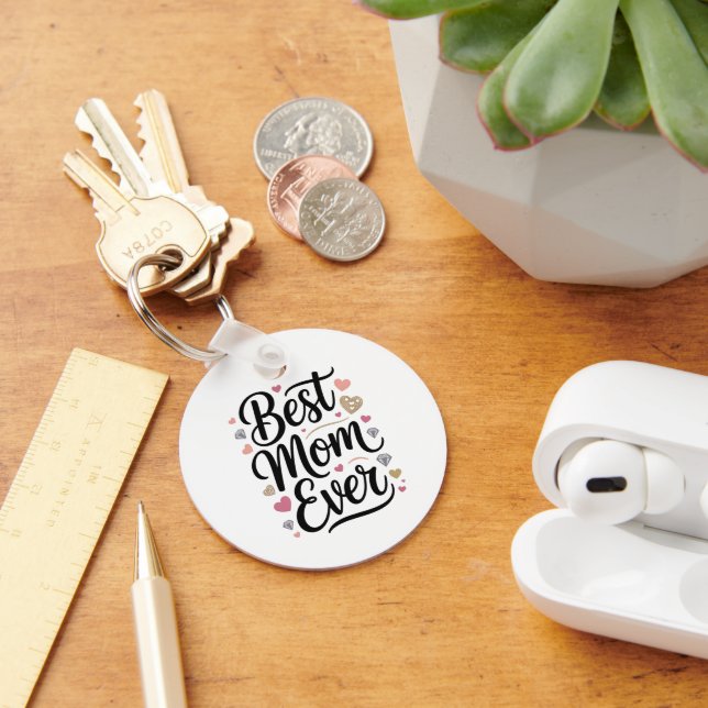 World's Best Mom Diamonds Key Ring (Desk)
