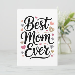 World's Best Mom Diamonds Personalized Invitation