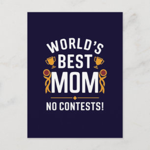 World's best mom no contest  postcard