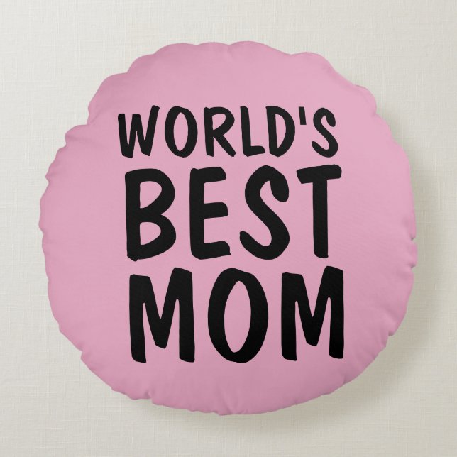 WORLD'S BEST MOM Pillows Pink (Front)