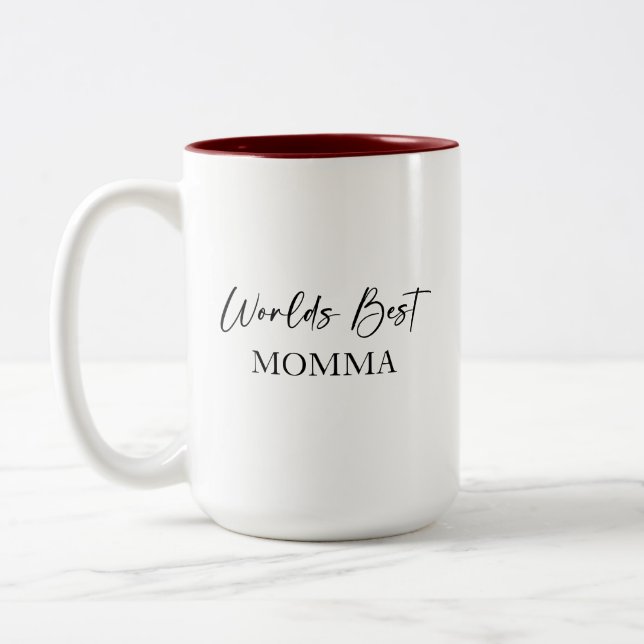 World's Best Momma & Most Loved Personalised Mug (Left)