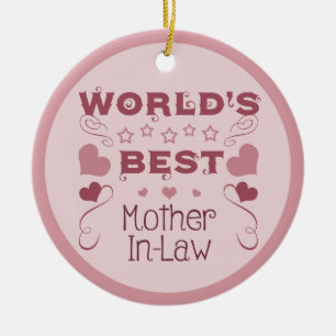 World's Best Mother-In-Law Ceramic Tree Decoration
