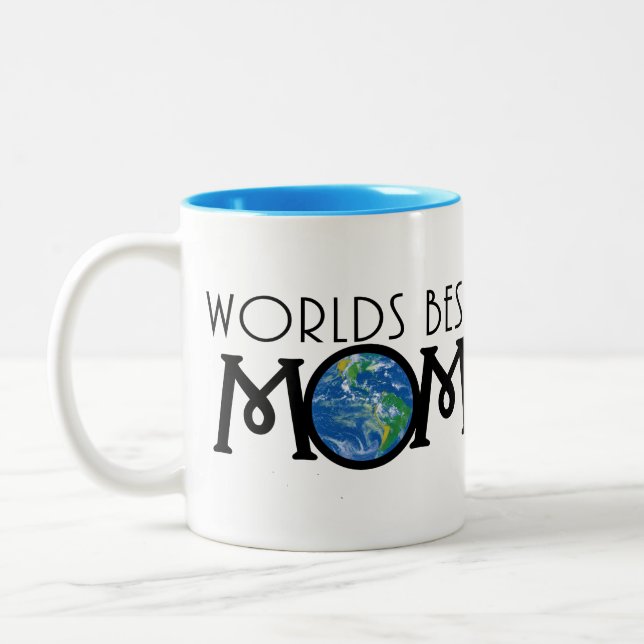 Worlds Best Mum 11oz Two-Tone Coffee Mug (Left)