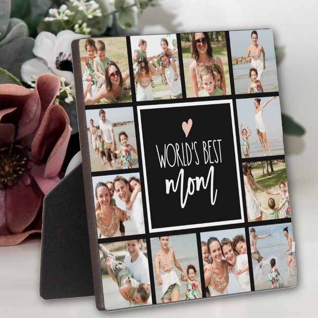 World's Best Mum 12 Photo Collage Plaque (Creator Uploaded)