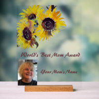 World's Best Mum Award Sunflowers