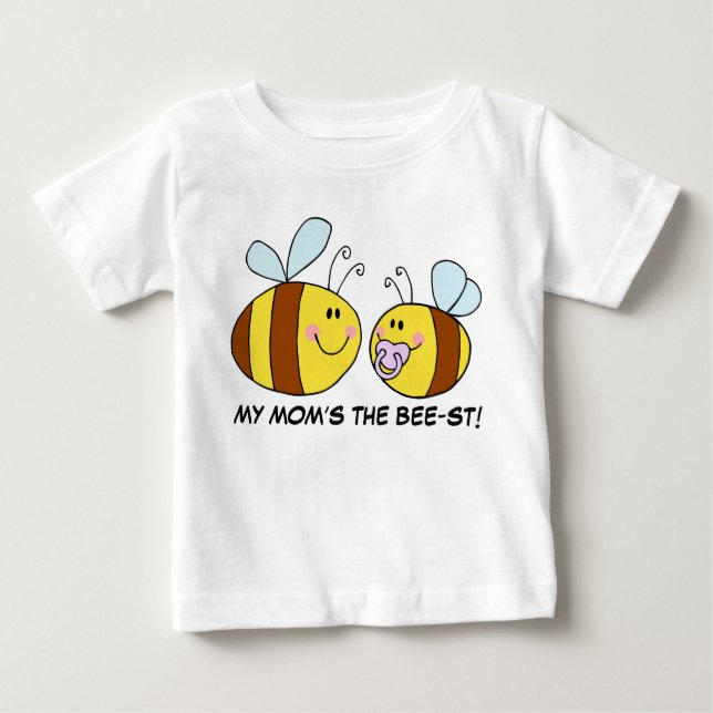 World's Best Mum (Bee) Baby T-Shirt (Front)