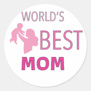 World's best mum classic round sticker