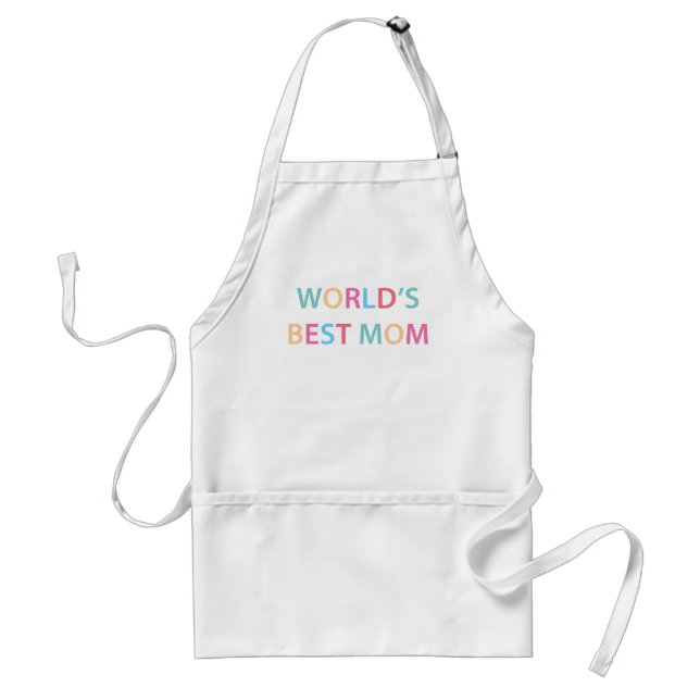 World's Best Mum Colourful  Standard Apron (Front)