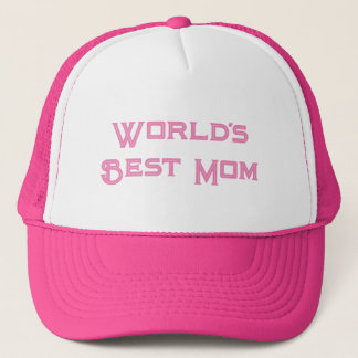 World's Best Mum Custom Text Pink Hat