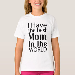 Worlds Best Mum Elegant Black and White Script T-Shirt
