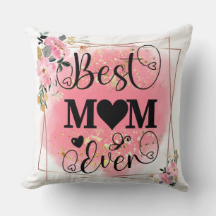 Worlds Best Mum Elegant Mother's Birthday Gift Cushion