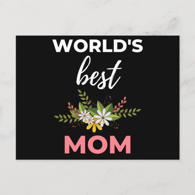 World's Best Mum Holiday Postcard (Front)