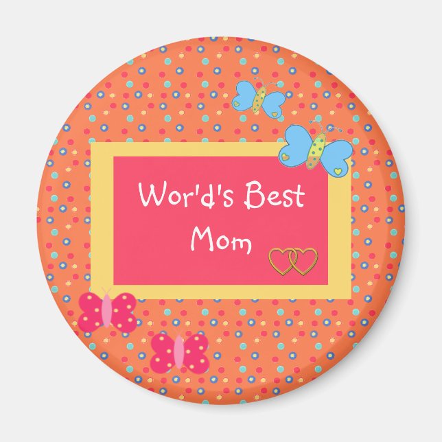World's Best Mum Magnet Template (Front)