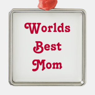 Worlds Best Mum Medal hanging ornament