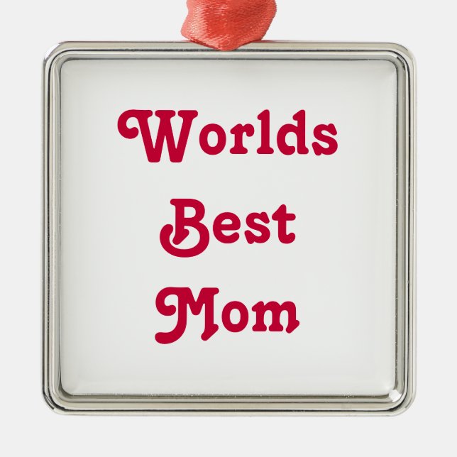 Worlds Best Mum Medal hanging ornament (Front)