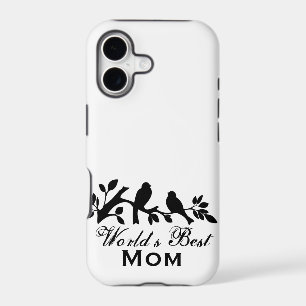 World's Best Mum Mother's Day Bird Branch Silhouet