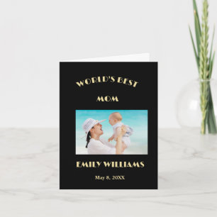 World's Best Mum Mother's Day Photo Personalise Card