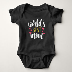 World's Best Mum Mother's Day   T-Shirt Baby Bodysuit