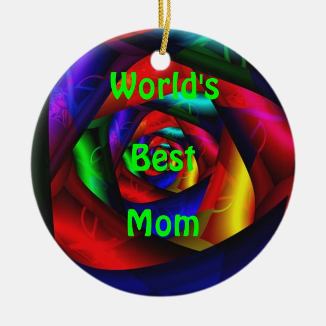 World's Best Mum Ornament (Front)