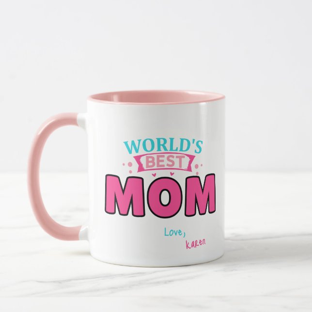 World's Best Mum Personalised Novelty Coffee Mug (Left)