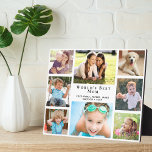 World's Best Mum Photo Collage Plaque<br><div class="desc">Give the world's best mum a custom multi-photo collage plaque that she will treasure and enjoy for years. You can personalise with eight photos of children, other family members, pets, etc., personalise the expression "World's Best Mum" and whether she is called "mum, " "mummy, " "mama, " etc., and add...</div>