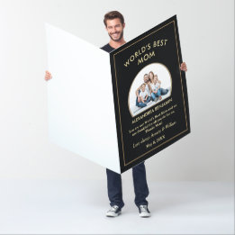 World's Best Mum Photo Custom Big 36 x 48 Inch