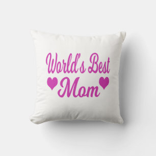 World's Best Mum Pink Cushion