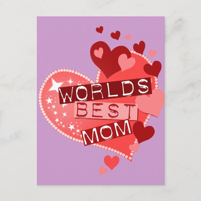 World's Best Mum Postcard (Front)