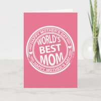 World's Best mum rubber stamp effect